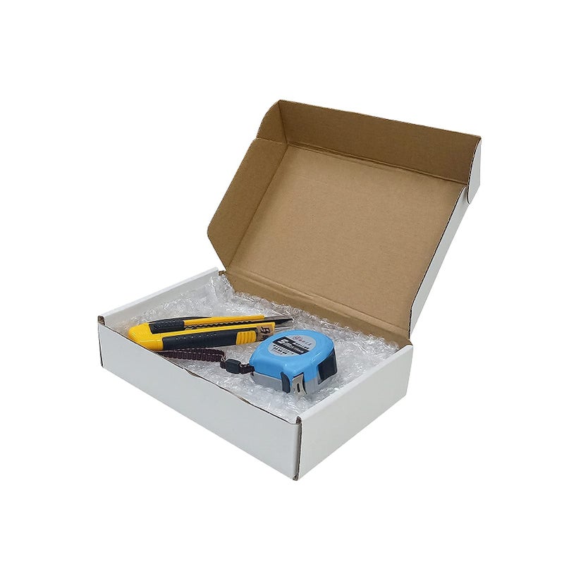 RLAVBL 9x6x2 Inches Shipping Boxes Set of 25, White Small Corrugated Cardboard Box, Mailer Boxes for Packing Small Business - Image 5